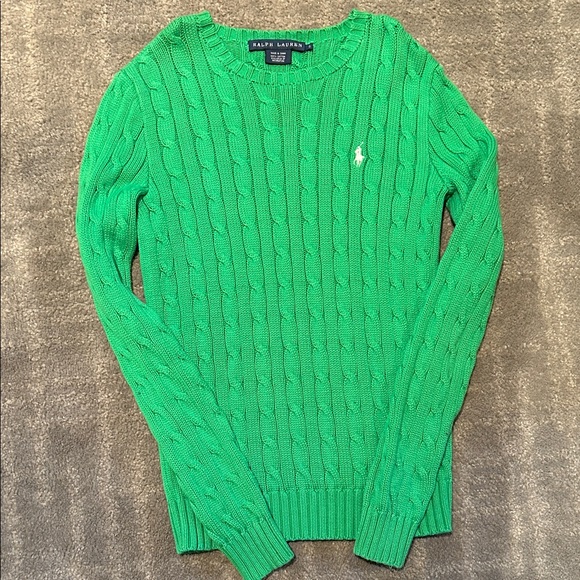 Ralph Lauren Vibrant Green Crewneck Sweater - Picture 1 of 6